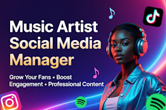 be your music artist social media manager and content creator