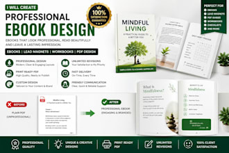 design a professional ebook, workbook and PDF layout