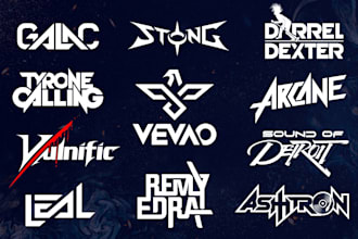 design dj, music, band, metal, edm, or custom font logo for you