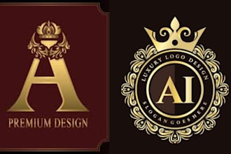 create hand drawn awesome vintage logo luxury typograph retro design for busines