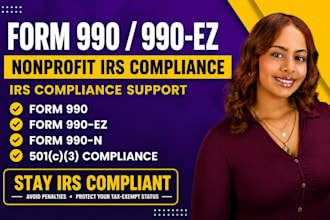 handle nonprofit form 990, 990ez and irs compliance filing