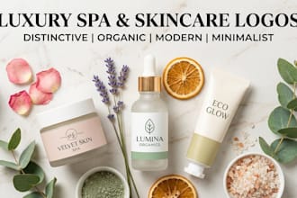 design a luxury spa and skincare logo for your business