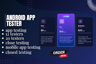 provide 12 tester google play testers android app tester beta testing ios test