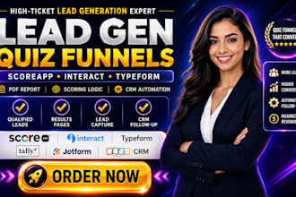 create scoreapp typeform interact lead gen quiz funnel pdf report crm automation
