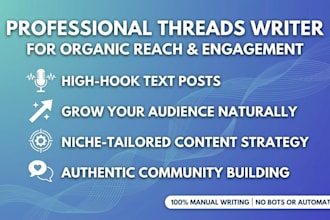 write engaging text threads to grow your organic reach