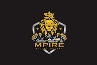 design powerful luxurious car level logo