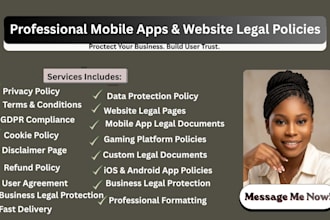 write gaming app privacy policy terms and conditions for platforms