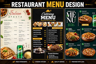 design restaurant menu food menu with logo and professional menu design print