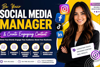 be your social media manager and create engaging content
