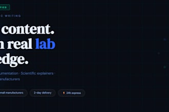 write technical and scientific content for labs and industries