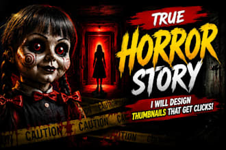 make scary horror youtube thumbnail that gets more views