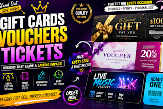 create custom gift card, voucher, and event tickets