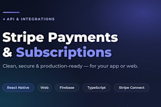 integrate stripe payments and subscriptions into your app or web application