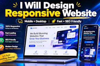 design responsive website for mobile and desktop