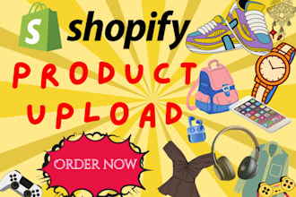 upload  products to your shopify, wix store