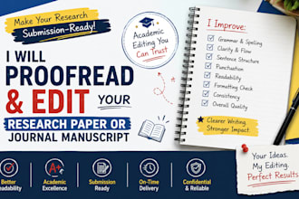 proofread and edit your research paper or journal manuscript