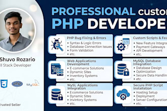 develop a dynamic custom PHP website or fix PHP bugs