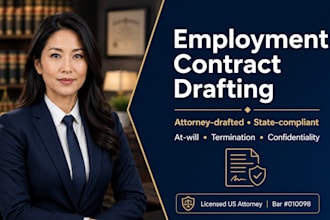 draft a legally binding US employment contract and staff agreement
