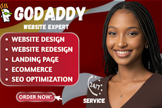 design godaddy website redesign godaddy website develop godaddy website godaddy
