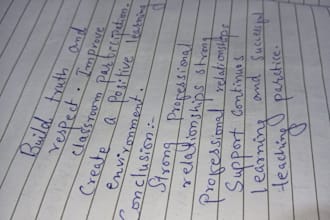 write neat and clean handwritten notes and assignments