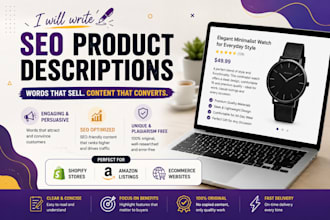 write seo product descriptions for ecommerce stores