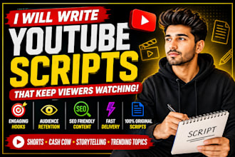 write engaging youtube scripts for shorts and videos