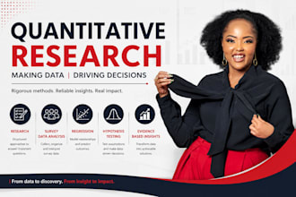 do quantitative research, survey data analysis, regression, hypothesis testing