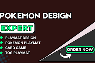 design custom playmat and pokemon card