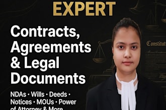 write contracts legal drafts notices petitions and replies