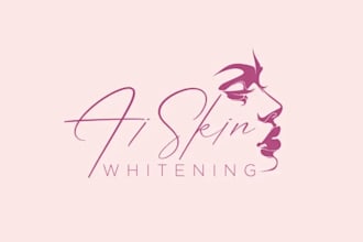 design classic skin whitening business logo