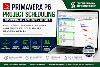 create professional primavera p6 project schedules