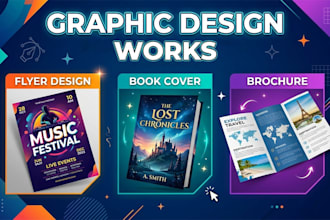 do logo, flyer, brochure, poster, image edit, book cover