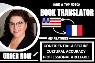 professionally translate your french novel to english and proofread it expertly