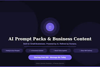 create ai powered prompt packs and business content
