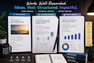 help with the report writing and technical writing