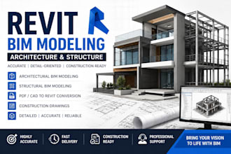 create professional revit bim models for architectural and structural projects