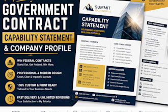 design government contract capability statement company profile in 2hours