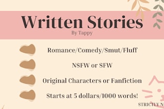 write your fanfiction or your story