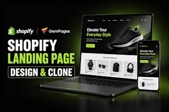 design or clone shopify landing page using gempages