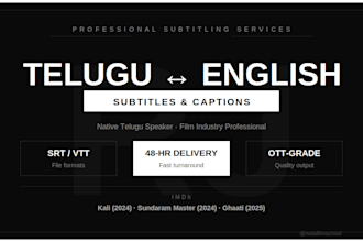 translate and create telugu english subtitles for your video