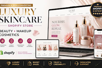 design luxury skincare shopify store beauty makeup and cosmetics shopify website