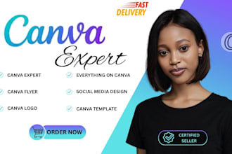 design canva flyer, canva logo, canva template, and social media templates