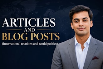 write articles and blog posts on international relations and world politics