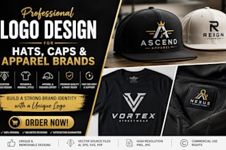 design professional logo for hats caps and apparel branding