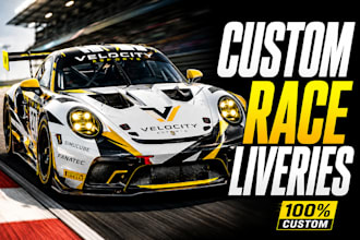 design custom sim racing liveries for iracing, assetto corsa, acc, and lmu
