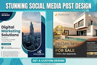 create eye catching social media post designs and ads