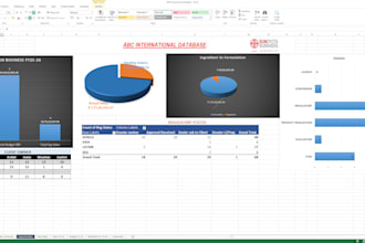 build excel dashboards and trackers for pharma, healthcare and export business