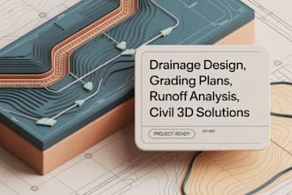 design drainage plans, grading plans and runoff analysis in autocad civil 3d