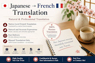translate japanese to natural french manually