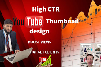 design high CTR finance youtube thumbnails
